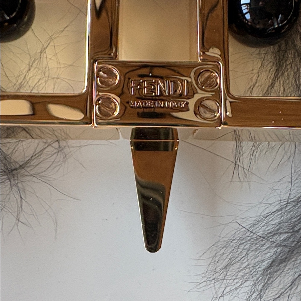 Fendi Black and Gold Monster Bag Charm - Picture 2 of 7